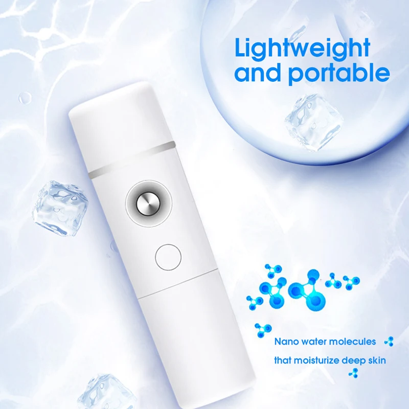 ELOOLE Mini Portable Nano Spray Humidifier Face Steamer Moisturizing Hydrating Fine Spray Battery Power With No Dry Batteries
ELOOLE Mini Portable Nano Spray Humidifier Face Steamer Moisturizing Hydrating Fine Spray Battery Power With No Dry Batteries