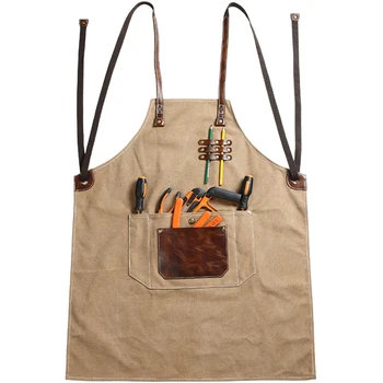 Craftsman Workshop Uniforms Double Shoulder Water Wash Canvas Cow Leather Handmade Carpenter Barber Back Belt Work Clothes
Craftsman Workshop Uniforms Double Shoulder Water Wash Canvas Cow Leather Handmade Carpenter Barber Back Belt Work Clothes