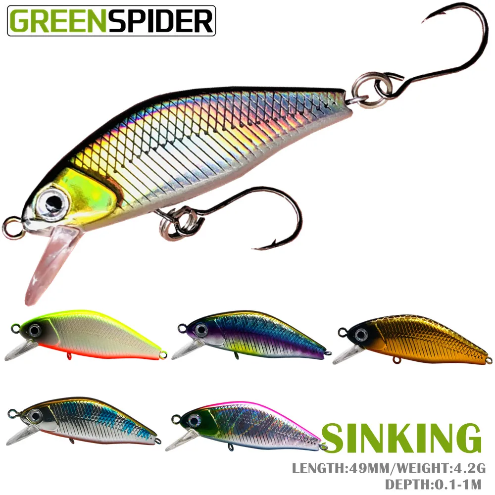 GREENSPIDER 1 шт. японский дизайн высокое качество жесткая рыболовная приманка Pesca Issen 49 мм 4,2 г погружная приманка для форели щуки окуня
GREENSPIDER 1 шт. японский дизайн высокое качество жесткая рыболовная приманка Pesca Issen 49 мм 4,2 г погружная приманка для форели щуки окуня