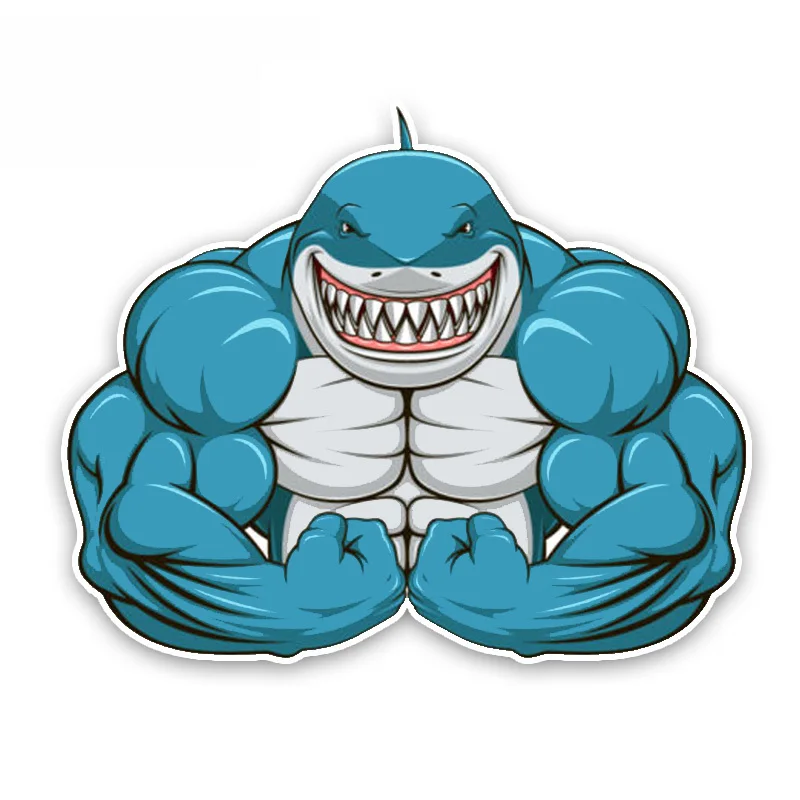 Interesting Aggressive Shark Exercise The Muscle Cartoon Colored PVC High Quality Car Sticker Decoration,15cm*12cm
Interesting Aggressive Shark Exercise The Muscle Cartoon Colored PVC High Quality Car Sticker Decoration,15cm*12cm