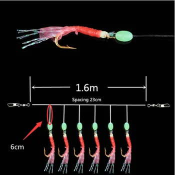 Fishhooks For Swivel Fishing Luminous Gold-plated Fish Skin Fishy Smell Pesca Combination String Hook With 6 Small Hook
Fishhooks For Swivel Fishing Luminous Gold-plated Fish Skin Fishy Smell Pesca Combination String Hook With 6 Small Hook