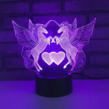 Double Unicorn LED RGB Night Light 7 Color Change Desk Light 1863 Action Figure PVC Kids Toys Brinquedos Christmas Gift
Double Unicorn LED RGB Night Light 7 Color Change Desk Light 1863 Action Figure PVC Kids Toys Brinquedos Christmas Gift