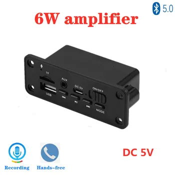 5V 2*3W Amplifier Bluetooth 5.0 MP3 Player Decoder Board Car FM Radio Module Support FM TF USB AUX Handsfree Call Record
5V 2*3W Amplifier Bluetooth 5.0 MP3 Player Decoder Board Car FM Radio Module Support FM TF USB AUX Handsfree Call Record