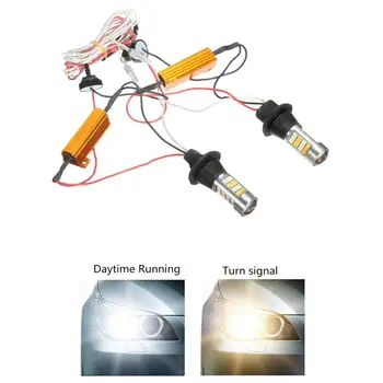 2pcs Error Free 7440 T20 2835 50W 40 LED Car Daytime Running Light Bulb Turn Signal DRL Dual Mode Color
2pcs Error Free 7440 T20 2835 50W 40 LED Car Daytime Running Light Bulb Turn Signal DRL Dual Mode Color