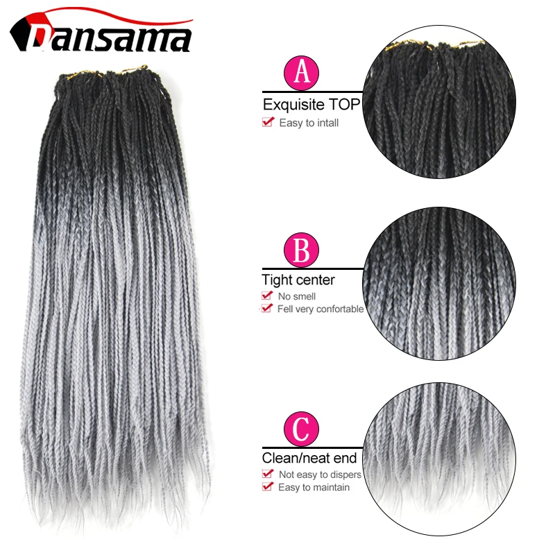Dansama Chrochet Braids Colored Box Braids Synthetic Pre-Stretched Braiding Hair Extensions 30 Roots Chrochet Hair Twist Feather
Dansama Chrochet Braids Colored Box Braids Synthetic Pre-Stretched Braiding Hair Extensions 30 Roots Chrochet Hair Twist Feather