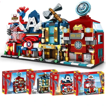Movie Cartoon Avenger Super Hero City Street Iron Man Spider-man Marveled Building Blocks Set Brick Toys For Boys Children
Movie Cartoon Avenger Super Hero City Street Iron Man Spider-man Marveled Building Blocks Set Brick Toys For Boys Children