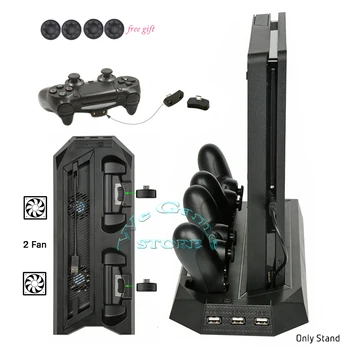 PS4 Slim Console Vertical Cooling Fan Stand Cooler Dual Joystick Charger Charging Station for Sony Playstation 4 Slim Games 
PS4 Slim Console Vertical Cooling Fan Stand Cooler Dual Joystick Charger Charging Station for Sony Playstation 4 Slim Games