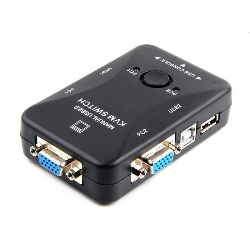 USB KVM-переключатель 2 порта VGA переключатель SVGA Box 0 KVM мышь клавиатуры 1920*1440 Vga