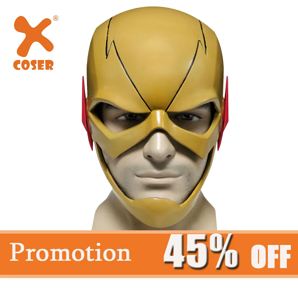 X-COSTUME Reverse Flash Mask The Flash Cosplay DC Comics Reverse Flash Yellow PVC Full Head Halloween Mask For Adult
X-COSTUME Reverse Flash Mask The Flash Cosplay DC Comics Reverse Flash Yellow PVC Full Head Halloween Mask For Adult