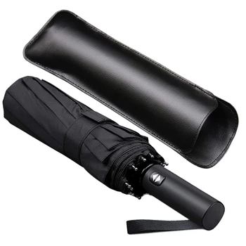12 Ribs Windproof Travel Umbrella With Teflon Canopy, Lengthened Handle With Auto Open Close Button, Compact Protection From Rai
12 Ribs Windproof Travel Umbrella With Teflon Canopy, Lengthened Handle With Auto Open Close Button, Compact Protection From Rai