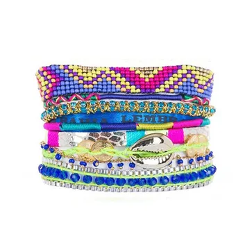 B02-001F Beach Braided Multilayer Rhinestone Bohemia Bracelet Brazilian Beach Magnet Buckle Tassel Friendship Bracelet
B02-001F Beach Braided Multilayer Rhinestone Bohemia Bracelet Brazilian Beach Magnet Buckle Tassel Friendship Bracelet