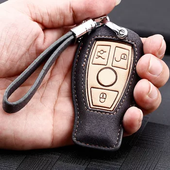 Leather Car Key Cover Keychain Case for Mercedes benz CLS CLA GL R SLK AMG A B C S class Remote Holder Accessories Covers
Leather Car Key Cover Keychain Case for Mercedes benz CLS CLA GL R SLK AMG A B C S class Remote Holder Accessories Covers