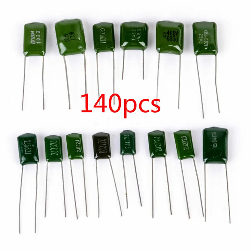140Pcs 14Values630V polyester film capacitor electrolytic classification kit 630V
140Pcs 14Values630V polyester film capacitor electrolytic classification kit 630V