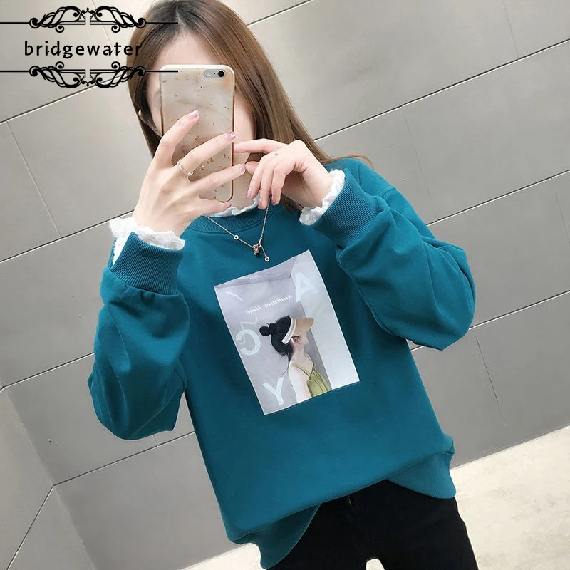 Bridgewater Autumn Winter Women's Sweatshirt Lace Printed Thin Loose Fake Two-Piece Long-Sleeved Western Style Round Neck
Bridgewater Autumn Winter Women's Sweatshirt Lace Printed Thin Loose Fake Two-Piece Long-Sleeved Western Style Round Neck