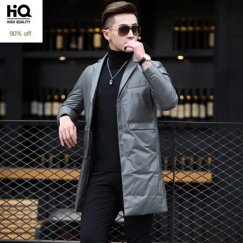 Brand Real Leather Down Coat Men Business Casual Lapel Slim Sheepskin Down Jacket Winter Streetwear Warm Single Breasted Outwear
Brand Real Leather Down Coat Men Business Casual Lapel Slim Sheepskin Down Jacket Winter Streetwear Warm Single Breasted Outwear