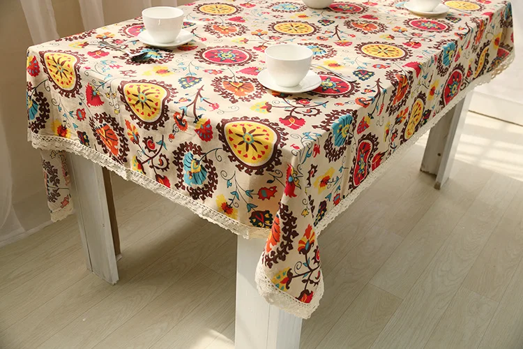 Bohemia National Style Decorative Linen Tablecloth Rectangular Dining Table Cover Tea Table Cloth
Bohemia National Style Decorative Linen Tablecloth Rectangular Dining Table Cover Tea Table Cloth