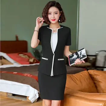2019 Occupation Women's Skirt Suit Short Sleeve Technician Counter Member Temperament Lady Tooling Uniform
2019 Occupation Women's Skirt Suit Short Sleeve Technician Counter Member Temperament Lady Tooling Uniform