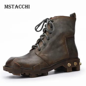 MStacchi Retro Rubbing Color Rivet Flat With Women Boots Do Old Gradual Change Cross-tied Safety Shoes Punk Girl Zipper Bottes
MStacchi Retro Rubbing Color Rivet Flat With Women Boots Do Old Gradual Change Cross-tied Safety Shoes Punk Girl Zipper Bottes