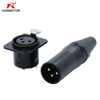 4sets 3pin XLR set, XLR female socket+XLR male plug connector, for Microphone/MIC, Metal Shell +Copper Contact
4sets 3pin XLR set, XLR female socket+XLR male plug connector, for Microphone/MIC, Metal Shell +Copper Contact