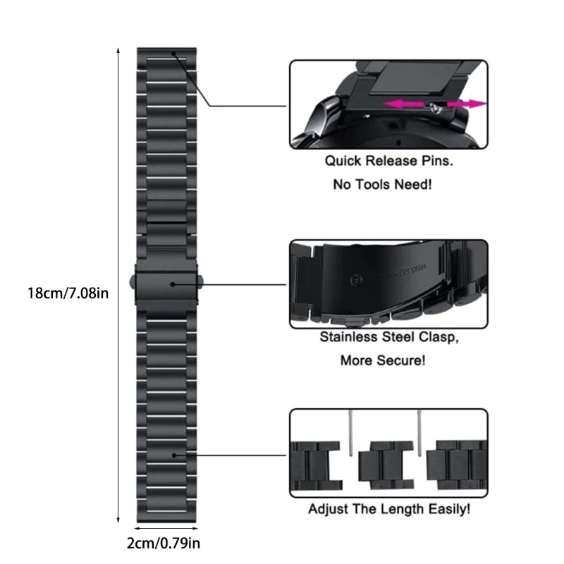 Replacement Strap For Haylou Watch LS02 Double Snap Buckle Three Beads Solid Stainless Steel Strap Fashion
Replacement Strap For Haylou Watch LS02 Double Snap Buckle Three Beads Solid Stainless Steel Strap Fashion