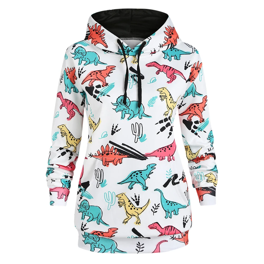 ROSEGAL Dinosaurs Print Drawstring Front Pocket Plus Size Hoodie Women Pullovers Front Pocket Sweatshirts Autumn Winter Outwear
ROSEGAL Dinosaurs Print Drawstring Front Pocket Plus Size Hoodie Women Pullovers Front Pocket Sweatshirts Autumn Winter Outwear