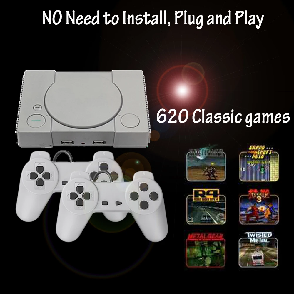 Mini Super Retro Video Game Console Controller Built-in 620 Games AV-out 8 Bit Family TV Dual Gamepad Support 2 Gaming Player
Mini Super Retro Video Game Console Controller Built-in 620 Games AV-out 8 Bit Family TV Dual Gamepad Support 2 Gaming Player