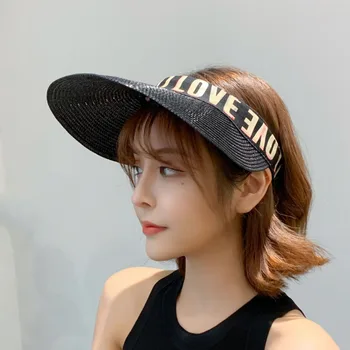 New Design Straw Sun Hat For Women Fashion LOVE Letter Beach Hats Lady Holiday Summer Visor Empty Top Caps Wholesale
New Design Straw Sun Hat For Women Fashion LOVE Letter Beach Hats Lady Holiday Summer Visor Empty Top Caps Wholesale