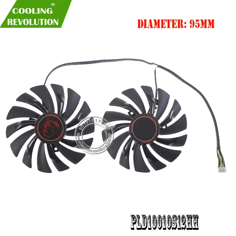 

NEW 95mm PLD10010S12HH 4PIN Cooler fan For MSI GTX 960 GTX 970 GAMING GTX 950 GTX 1060 RX 470 GAMING X Graphic Card Fan