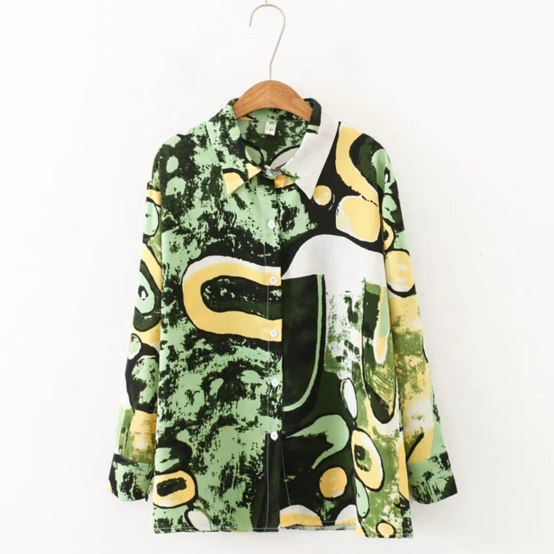 Autumn New Personality Printed Blouse Fashion Temperament Women Jacket Loose Long-sleeved Blouse
Autumn New Personality Printed Blouse Fashion Temperament Women Jacket Loose Long-sleeved Blouse