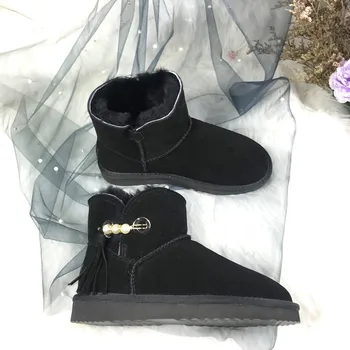 JAYX 2020 Warm Women Snow Boots Cowskin Ankle Boots Woman Genuine Leather Snow Boots Women 100% Natural Wool Winter Boots
JAYX 2020 Warm Women Snow Boots Cowskin Ankle Boots Woman Genuine Leather Snow Boots Women 100% Natural Wool Winter Boots