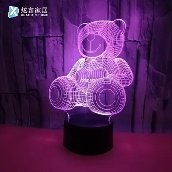 2019 New Bear 3D Home Decoration Bedside Lamp Colorful Remote Control Touch Lamp Creative Gift LED Small Table Lamp
2019 New Bear 3D Home Decoration Bedside Lamp Colorful Remote Control Touch Lamp Creative Gift LED Small Table Lamp
