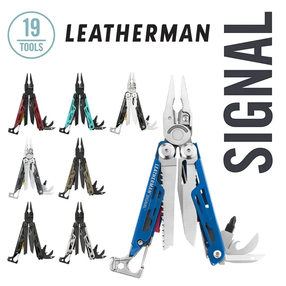 LEATHERMAN - SIGNAL Camping Multitool with Fire Starter, Hammer, and Emergency Whistle - 8 Colors