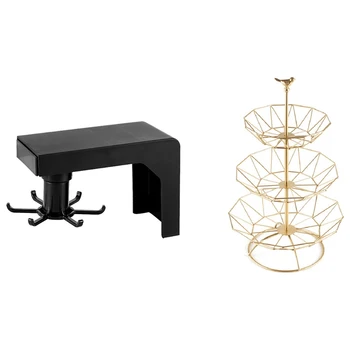 1pcs Punch Free 360 Degrees Rotated Kitchen Hooks with 6 Hooks & 1pcs 3 Tier Fruit Plate Countertop Metal Fruit Basket
1pcs Punch Free 360 Degrees Rotated Kitchen Hooks with 6 Hooks & 1pcs 3 Tier Fruit Plate Countertop Metal Fruit Basket