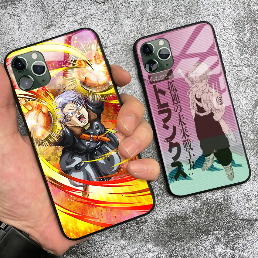 ドラゴンボールz Dbzトランクスアニメソフトシリコーンガラス電話ケースiphone Se 6 6s 7 8プラスx Xr Xs 11プロマックス Iphone 電話ケースケースカバー Gooum