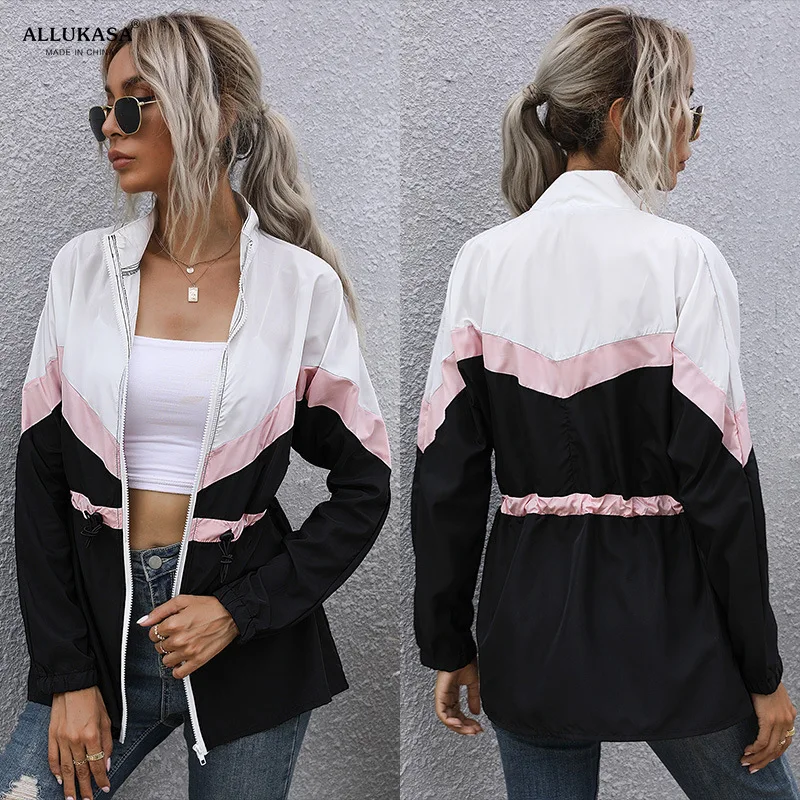 Fashion Windbreaker woman Jacket Patchwork Jackets Women Color Block long sleeve Zipper 2020 tops Fall Casual Coats Outerwear
Fashion Windbreaker woman Jacket Patchwork Jackets Women Color Block long sleeve Zipper 2020 tops Fall Casual Coats Outerwear