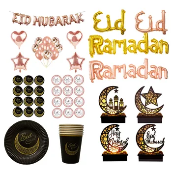 Eid Mubarak Party DIY Decoration Paper Plate Cup Ramadam Kareem Eid Led Light Wooden Craft For Home Decor Muslim Islamic Party
Eid Mubarak Party DIY Decoration Paper Plate Cup Ramadam Kareem Eid Led Light Wooden Craft For Home Decor Muslim Islamic Party