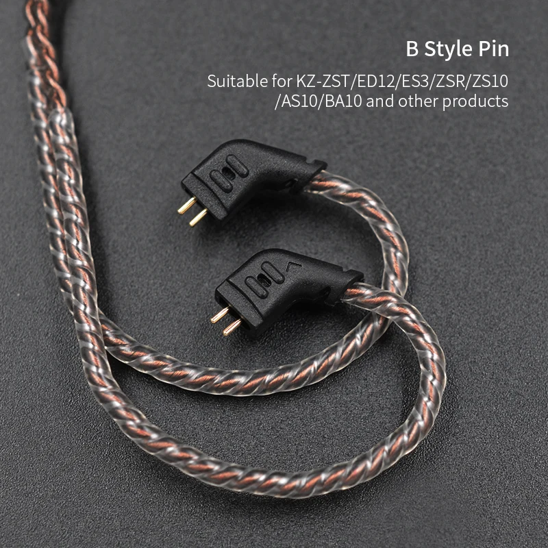 KZ Earphones Cable with Microphone 2 Pin Upgrade Headphone Wire Mic for ZST ZSN ZS10 pro ZS3 ZS6 AS16 AS12 Pro | Электроника