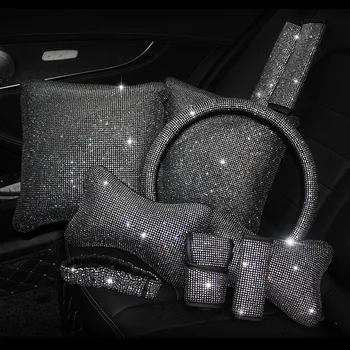 Crystal Diamond Gearbox handle cover Hand brake cover car seat safety belt shoulder cover Car Interior Set Accessories for girls
Crystal Diamond Gearbox handle cover Hand brake cover car seat safety belt shoulder cover Car Interior Set Accessories for girls