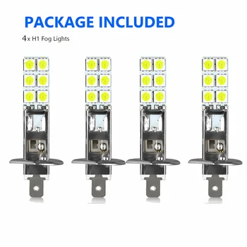 4pcs H1 Super White Aluminum LED Headlight Bulbs Kit Fog Driving DRL Light Lamp 6000K 1800LM 12A DC12V-24V 360° Beam Angle
4pcs H1 Super White Aluminum LED Headlight Bulbs Kit Fog Driving DRL Light Lamp 6000K 1800LM 12A DC12V-24V 360° Beam Angle