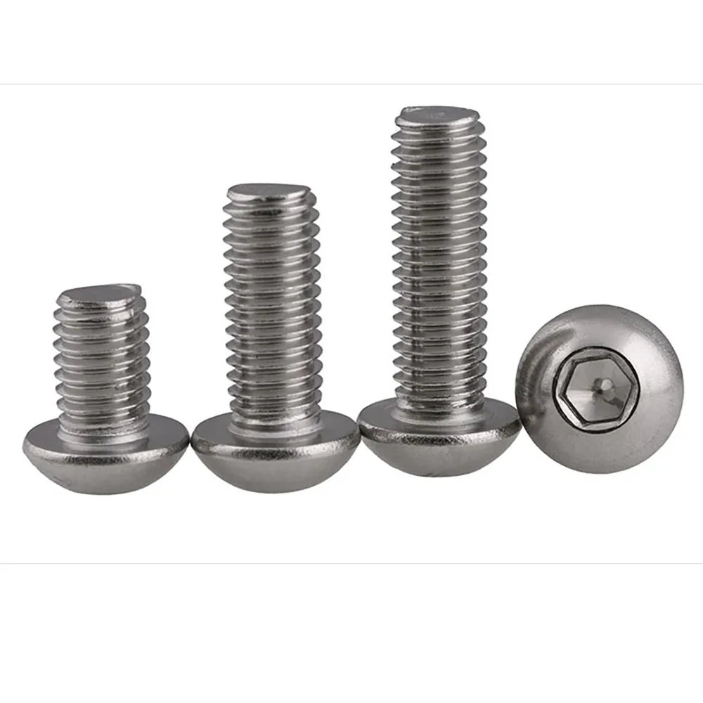

M3 3mm A2 304 stainless steel button head hex bolt screw stainless steel round / pan head M3x6/M3x8/M3x10/M3x12/M3x16/M3x20