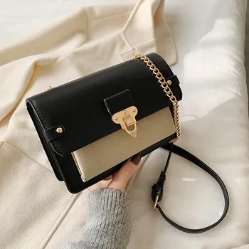 High sense female bag 2020 spring new fashion chain Messenger shoulder bag simple lock small square bag
High sense female bag 2020 spring new fashion chain Messenger shoulder bag simple lock small square bag