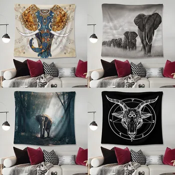 Animal Elephant Ocean Tapestry Aesthetic Aesthetic Black Painting Psychedelic Tapestry Hanging Wandkleed Home Textile BY50TA
Animal Elephant Ocean Tapestry Aesthetic Aesthetic Black Painting Psychedelic Tapestry Hanging Wandkleed Home Textile BY50TA