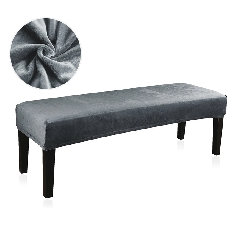Housse de banc extensible en velours et Spandex, élastique, pour salle à manger, chaise, siège, hôtel, maison, salon, cuisine, chambre à coucher Housse de banc extensible en velours et Spandex, élastique, pour salle à manger, chaise, siège, hôtel, maison, salon, cuisine, chambre à coucher