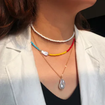 Mixed color rice beads choker string clavicle chain female multilayer combination shaped pearl pendant necklace jewelry
Mixed color rice beads choker string clavicle chain female multilayer combination shaped pearl pendant necklace jewelry