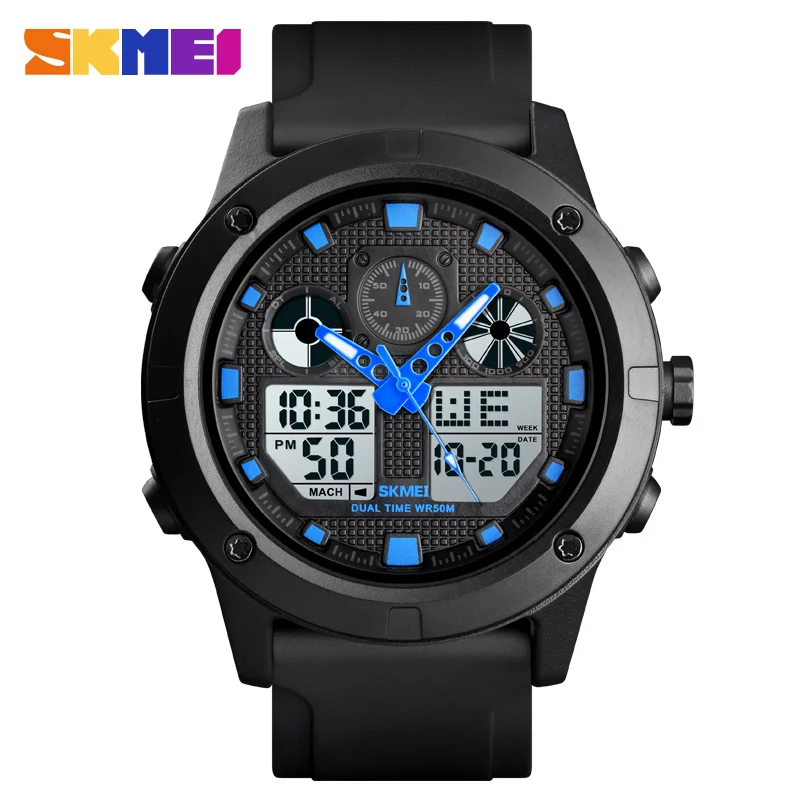 SKMEI Men Sport Watches Dual Time Display Digital Watches Men 50M Waterproof LED Clock Wristwatch Man Relogio Masculino 1514
SKMEI Men Sport Watches Dual Time Display Digital Watches Men 50M Waterproof LED Clock Wristwatch Man Relogio Masculino 1514