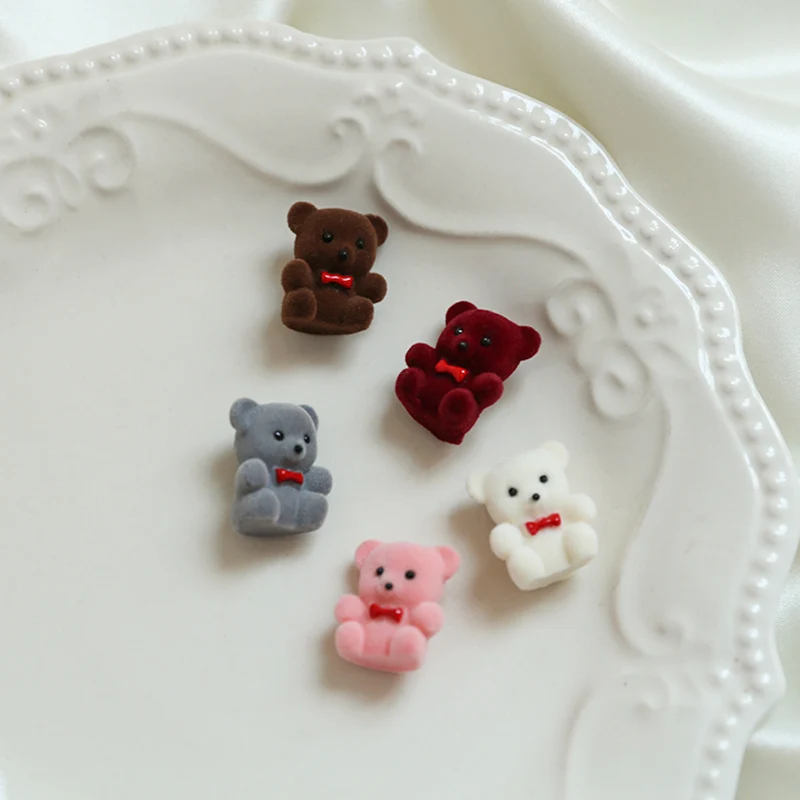 6pcs Imported Korean Flocking Bear Fun Pendant with Holes DIY Handmade Ornament Ear Stud Bag Keychain Accessories Material
6pcs Imported Korean Flocking Bear Fun Pendant with Holes DIY Handmade Ornament Ear Stud Bag Keychain Accessories Material
