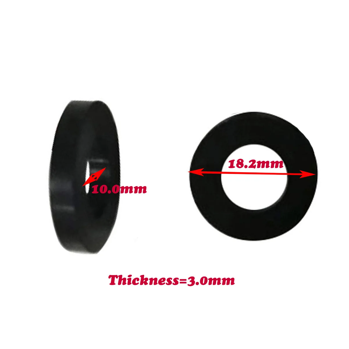The outer diameter 18.2mm inner hole 10mm rubber gas gas gas gasket custom tube joint seal rubber pad thickness 3.0
The outer diameter 18.2mm inner hole 10mm rubber gas gas gas gasket custom tube joint seal rubber pad thickness 3.0