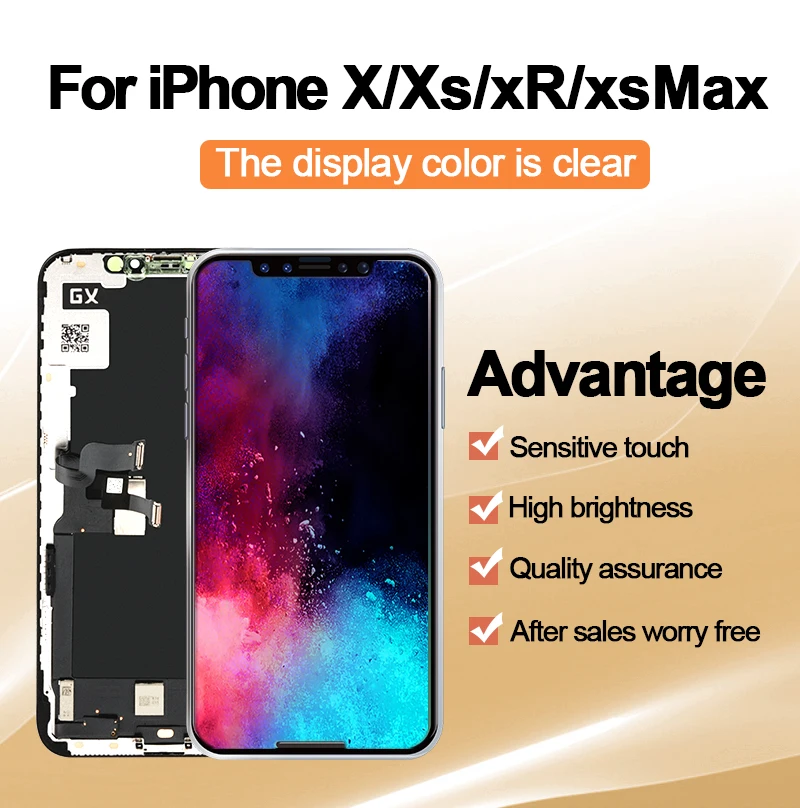 GX OEM Display For iPhone X XR XS Max OLED Screen Replacement For iPhone 11 Pro Max LCD True Tone No Dead Pixel
GX OEM Display For iPhone X XR XS Max OLED Screen Replacement For iPhone 11 Pro Max LCD True Tone No Dead Pixel