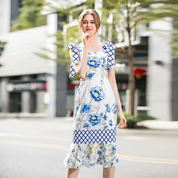 HIGH QUALITY 2020 Newest Runway Dress Women's Flare Sleeve Lace Patchwork Ruffle Dress
HIGH QUALITY 2020 Newest Runway Dress Women's Flare Sleeve Lace Patchwork Ruffle Dress