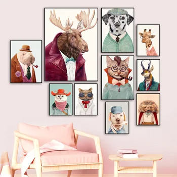 Nordic Poster Cartoon Animal Collection Art Painting Living Room Sofa Background Wall Bedroom Corridor Hanging Picture Frameless 
Nordic Poster Cartoon Animal Collection Art Painting Living Room Sofa Background Wall Bedroom Corridor Hanging Picture Frameless